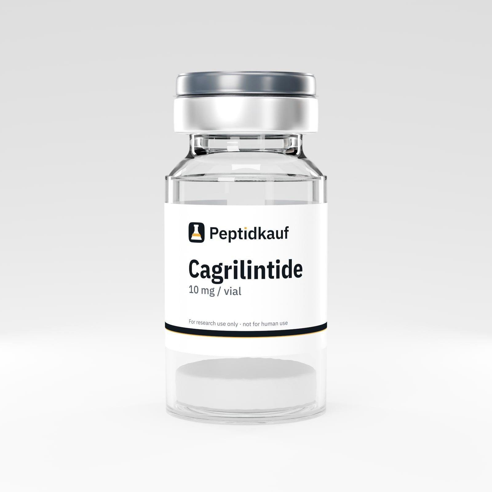 Cagrilintid 10 mg Vial mit Peptidkauf-Etikett und Chargennummer