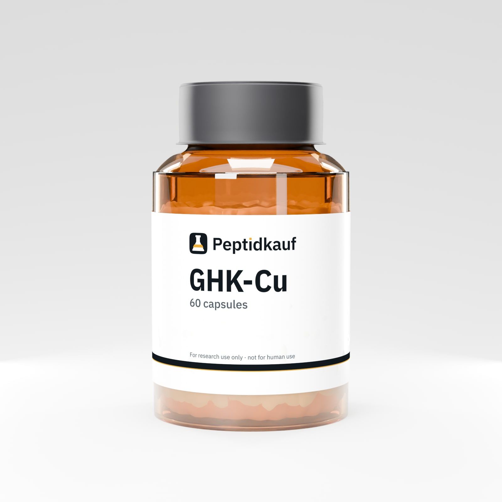 GHK-Cu Kapseln 60 Kapseln mit Peptidkauf-Etikett