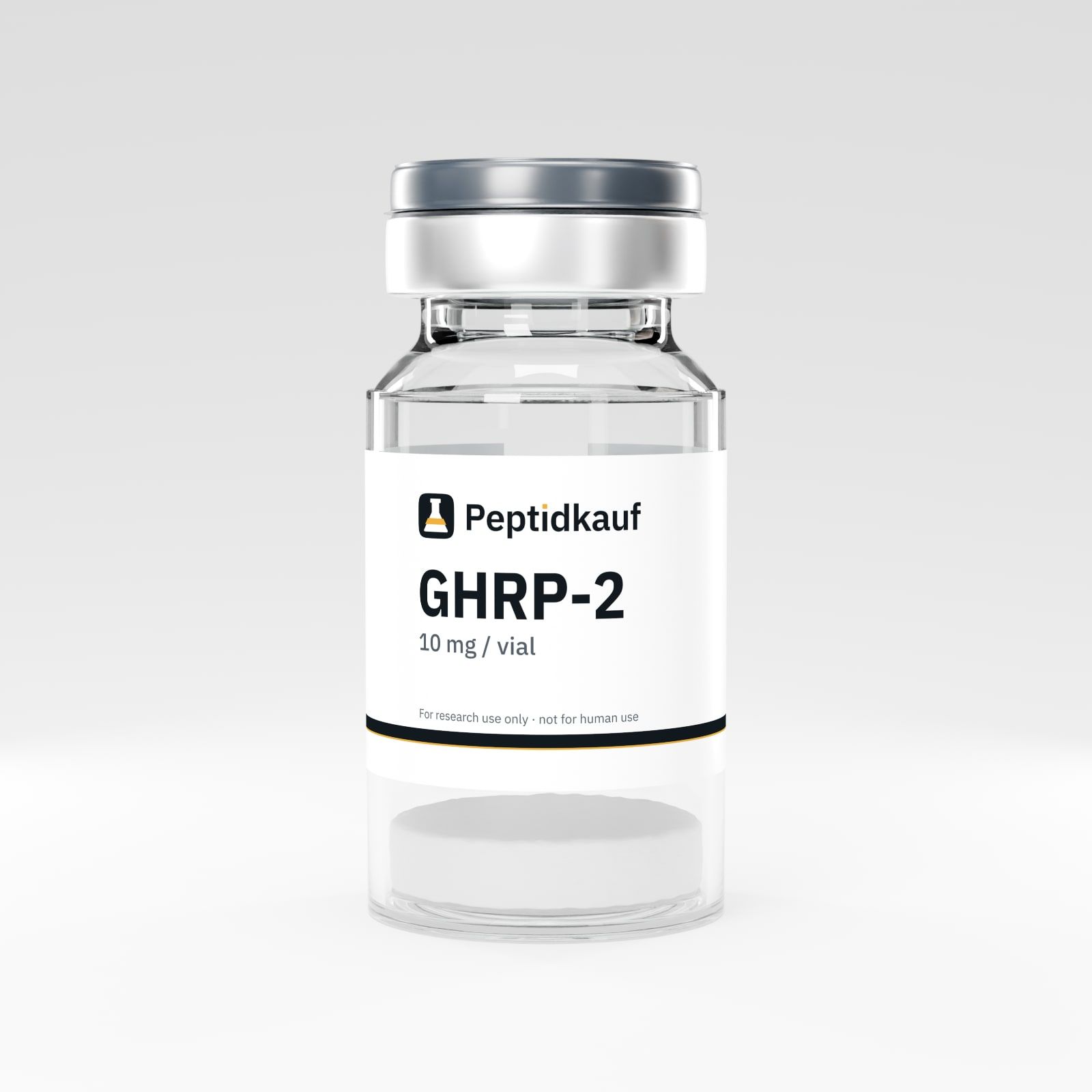 GHRP-2 10 mg vial with Peptidkauf label and batch number