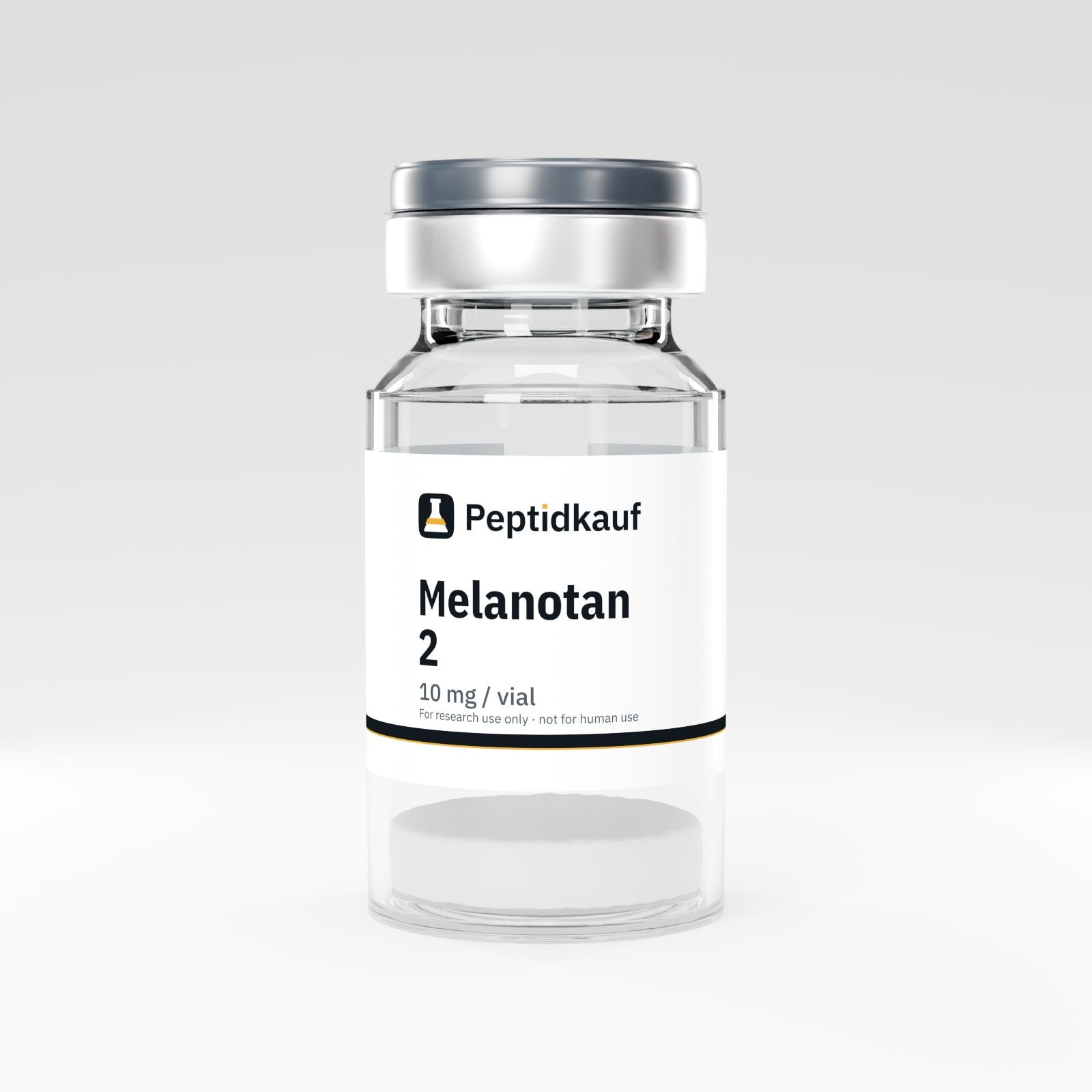 Melanotan 2 10 mg Vial mit Peptidkauf-Etikett und Chargennummer