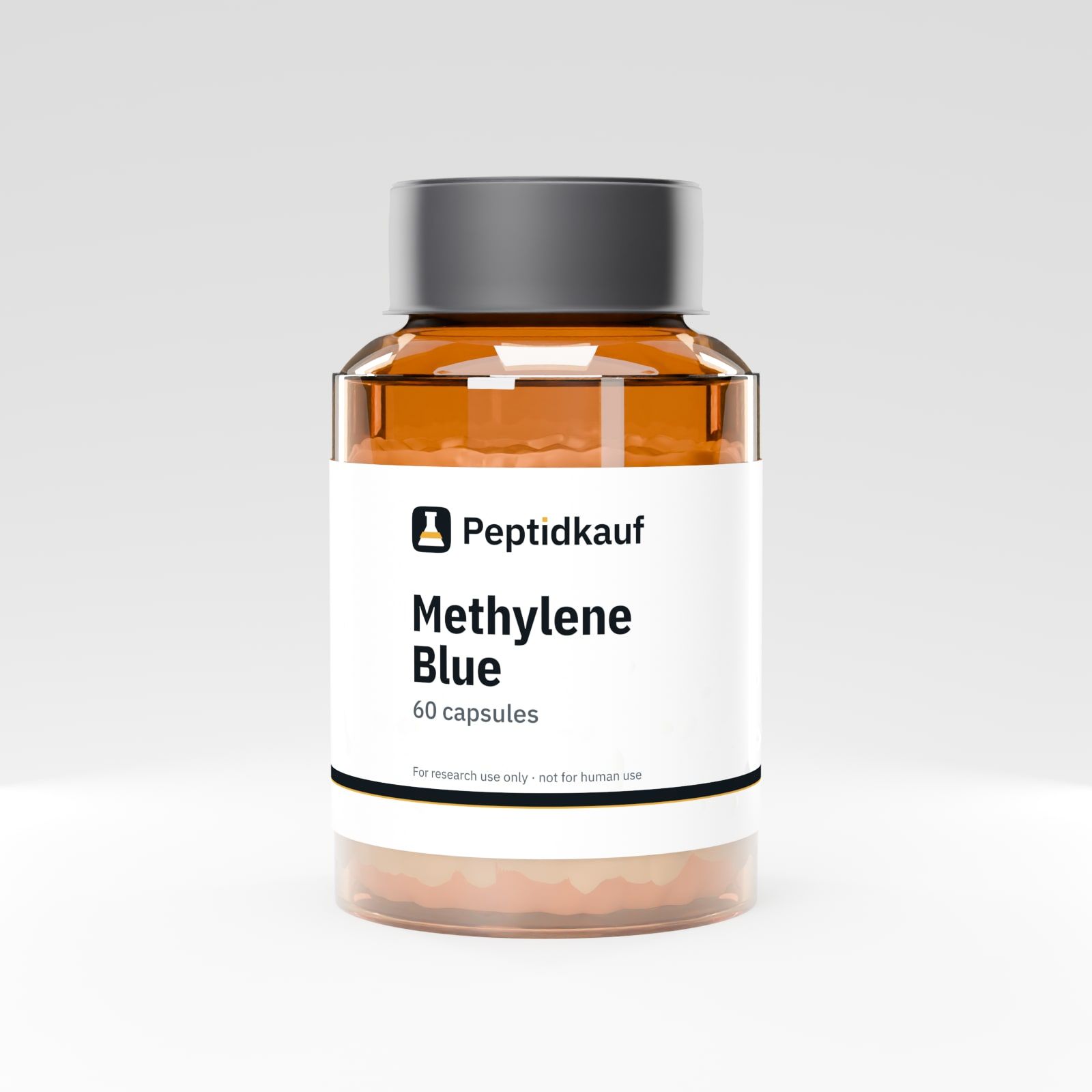 Methylenblau Kapseln 60 Kapseln mit Peptidkauf-Etikett