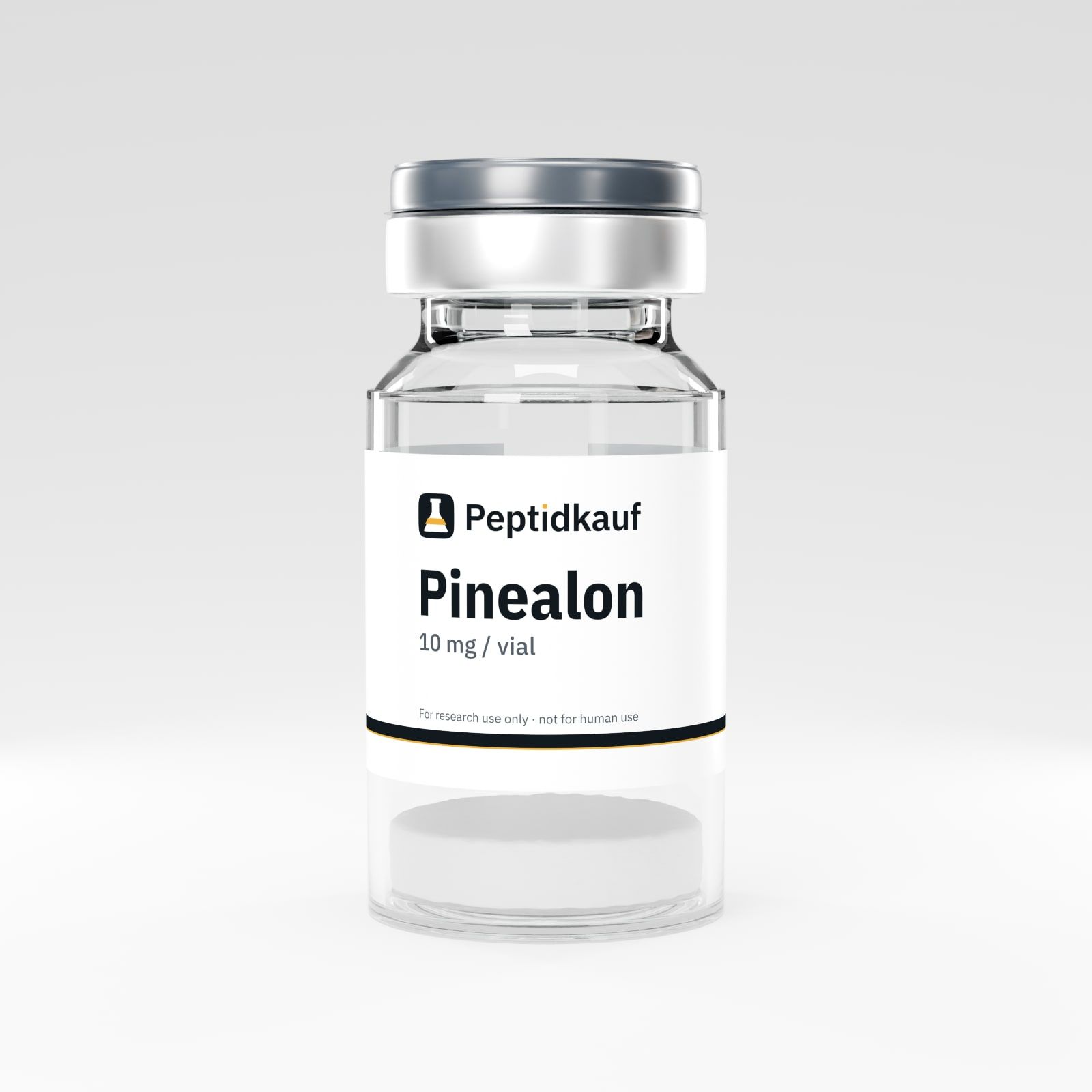 Pinealon 10 mg Vial mit Peptidkauf-Etikett und Chargennummer