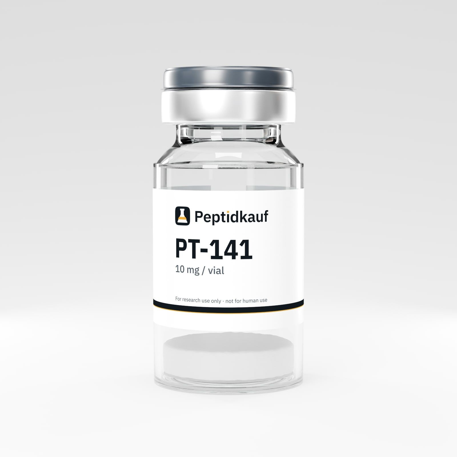 PT-141 10 mg Vial mit Peptidkauf-Etikett und Chargennummer